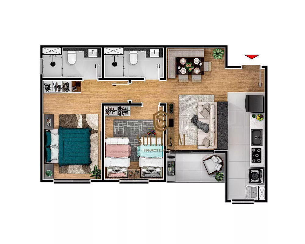 Apartamento, 2 quartos, 53 m² - Foto 46