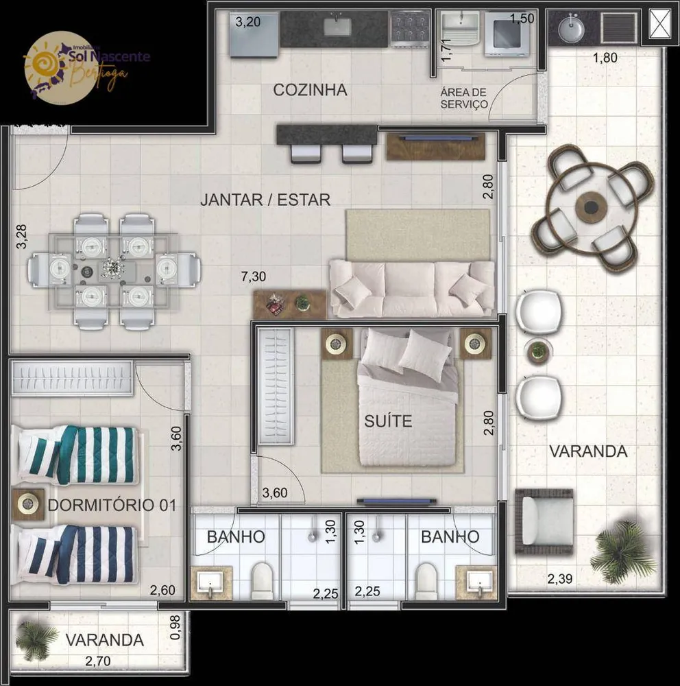 Apartamento, 2 quartos, 82 m² - Foto 2