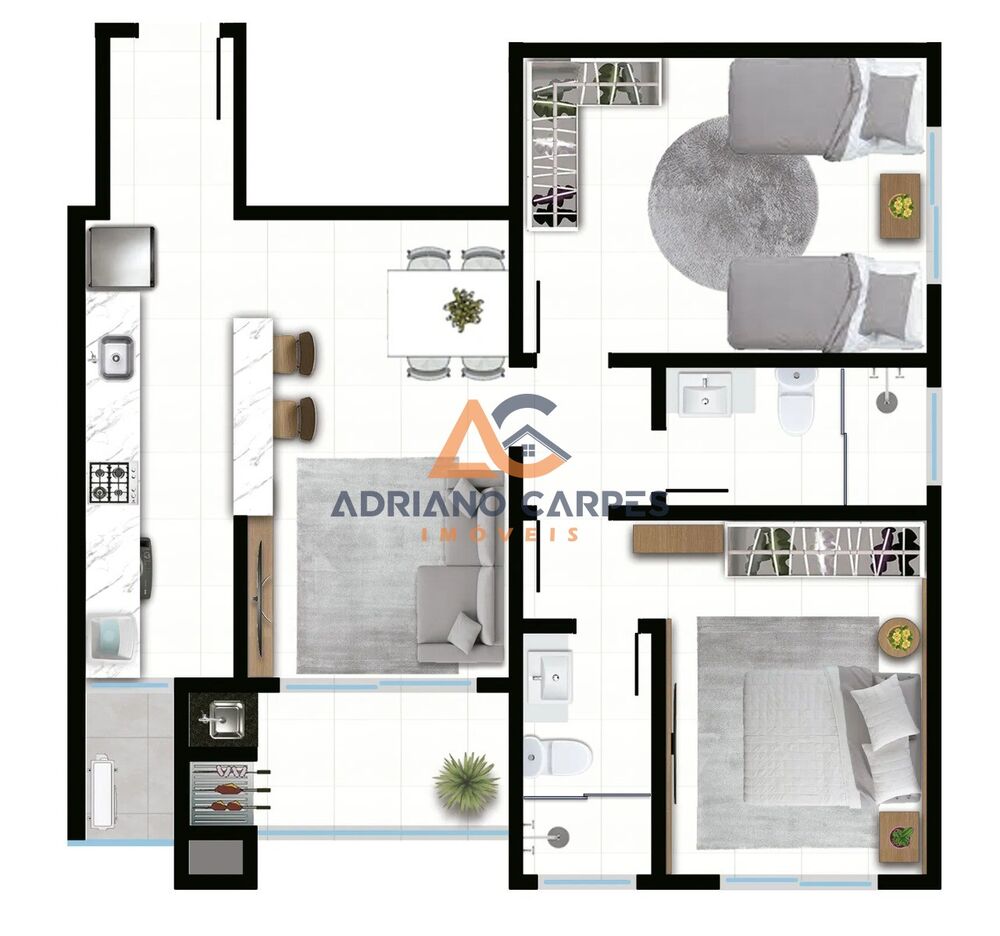 Apartamento à venda com 2 quartos, 68m² - Foto 9