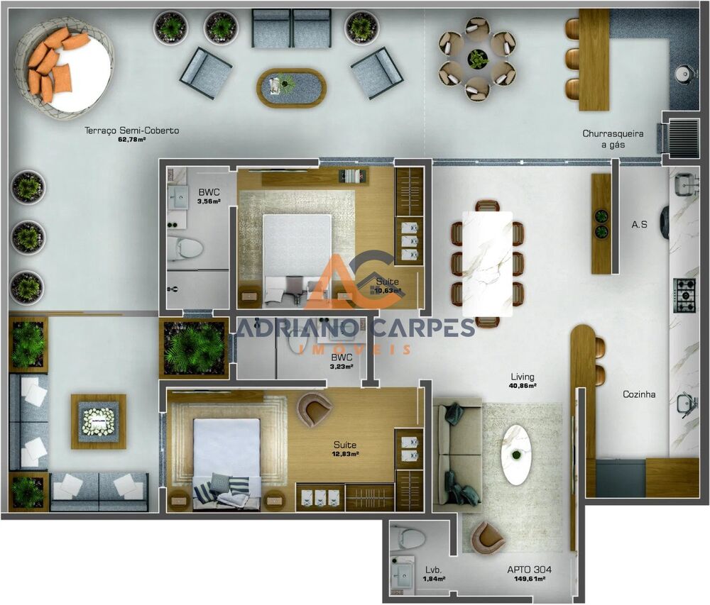 Apartamento, 2 quartos, 149 m² - Foto 4