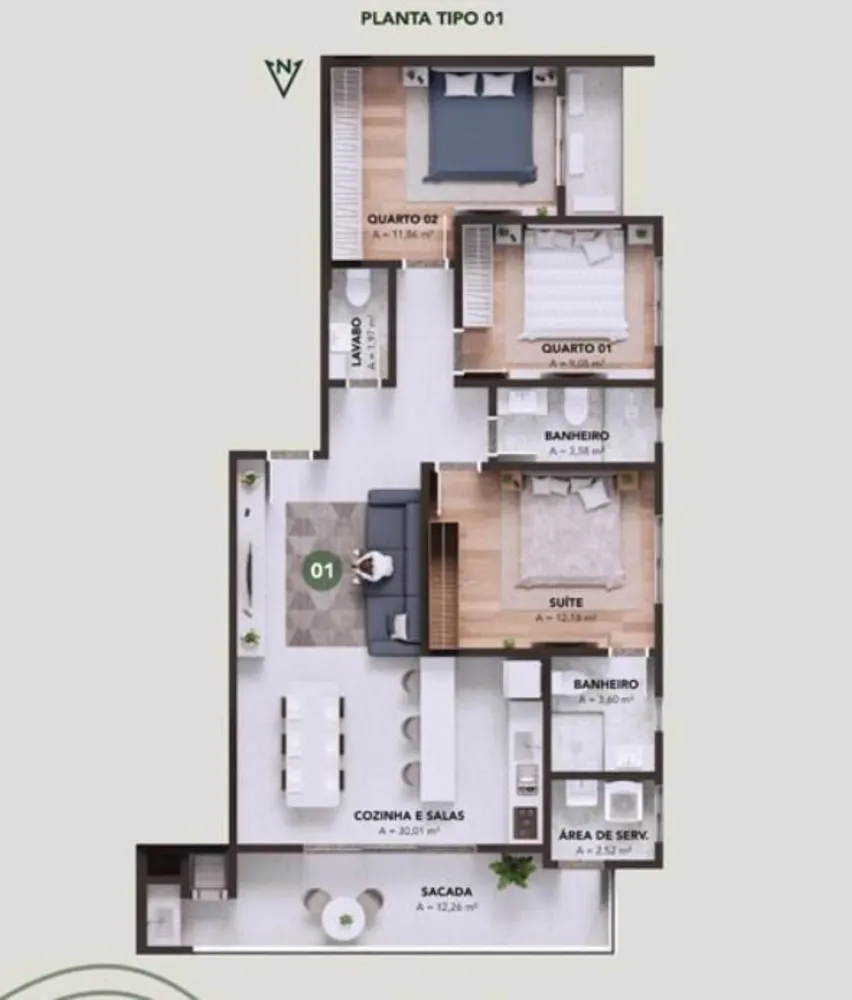 Apartamento, 3 quartos - Foto 12