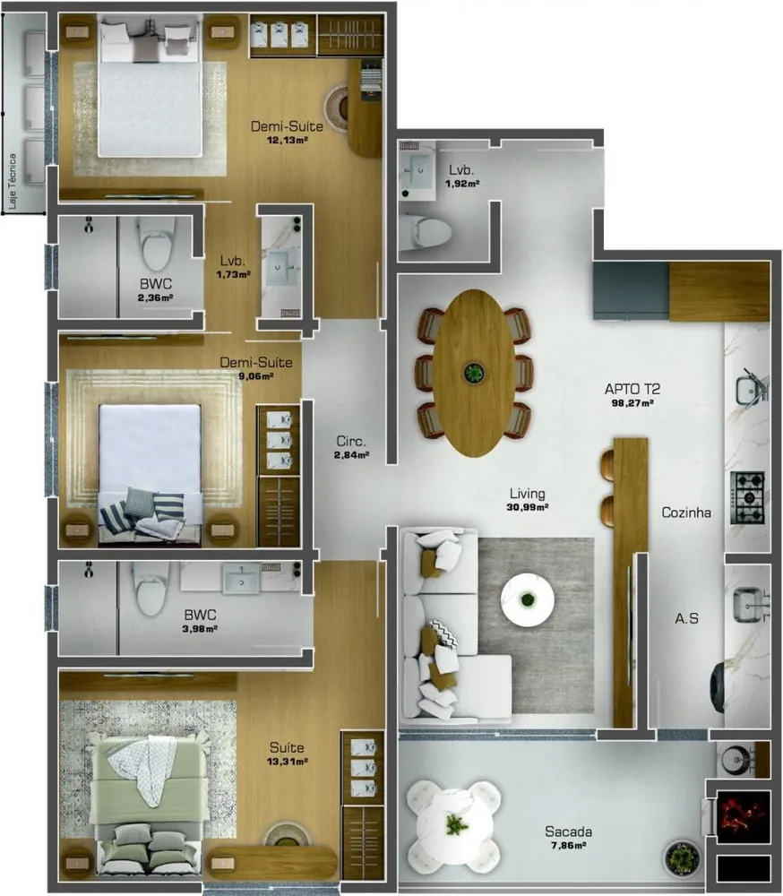 Apartamento, 2 quartos - Foto 12