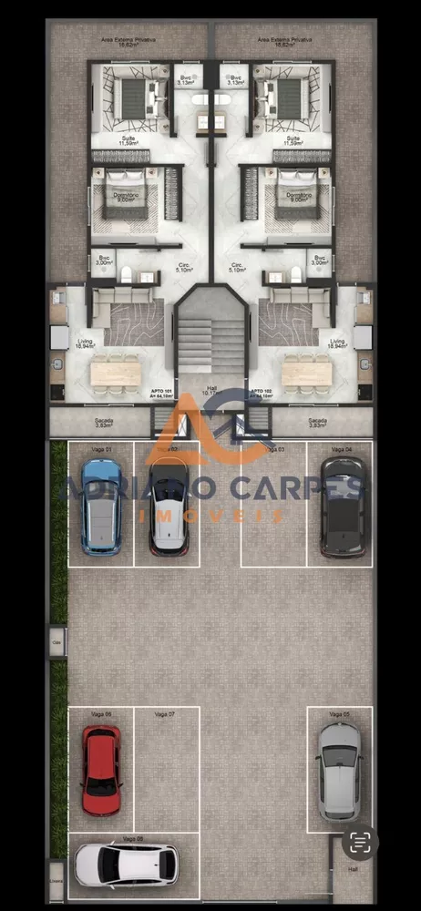 Apartamento, 2 quartos, 71 m² - Foto 2