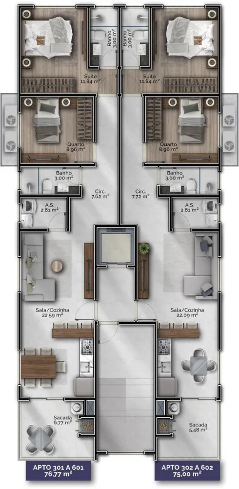 Apartamento, 2 quartos, 1 m² - Foto 4