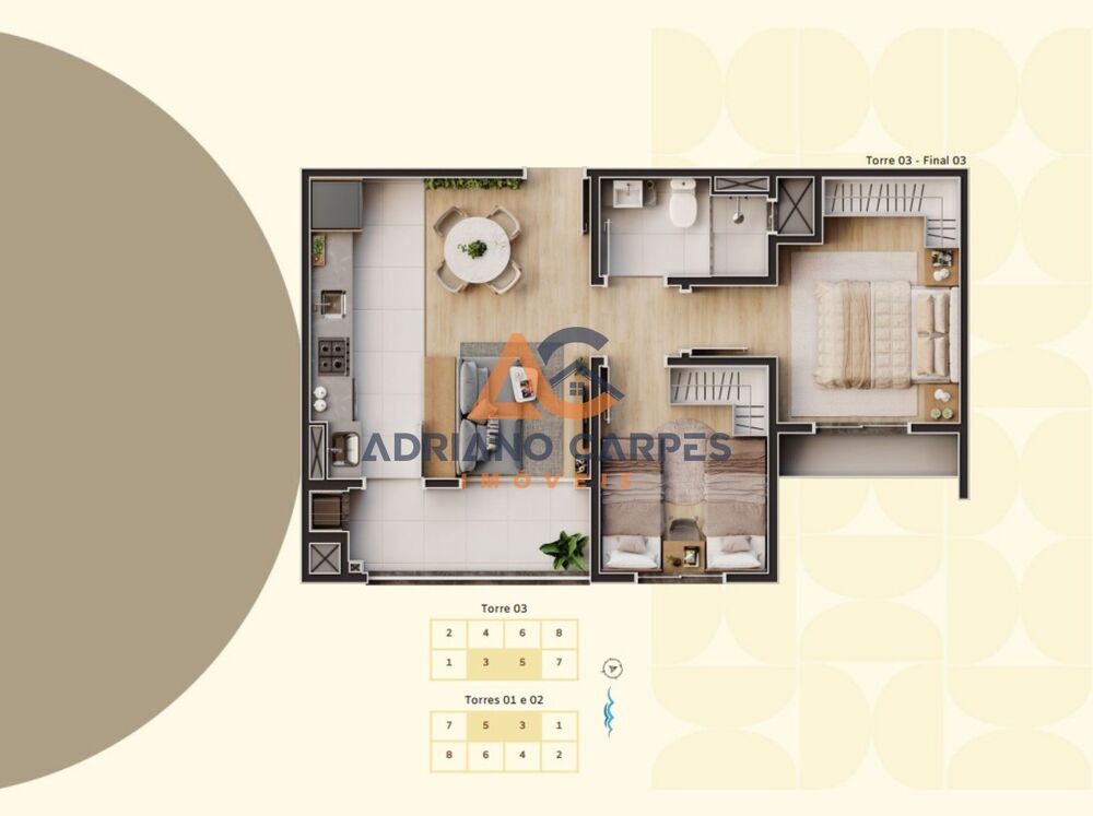 Apartamento, 2 quartos, 52 m² - Foto 6