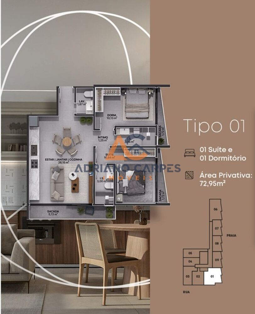 Apartamento, 2 quartos - Foto 3