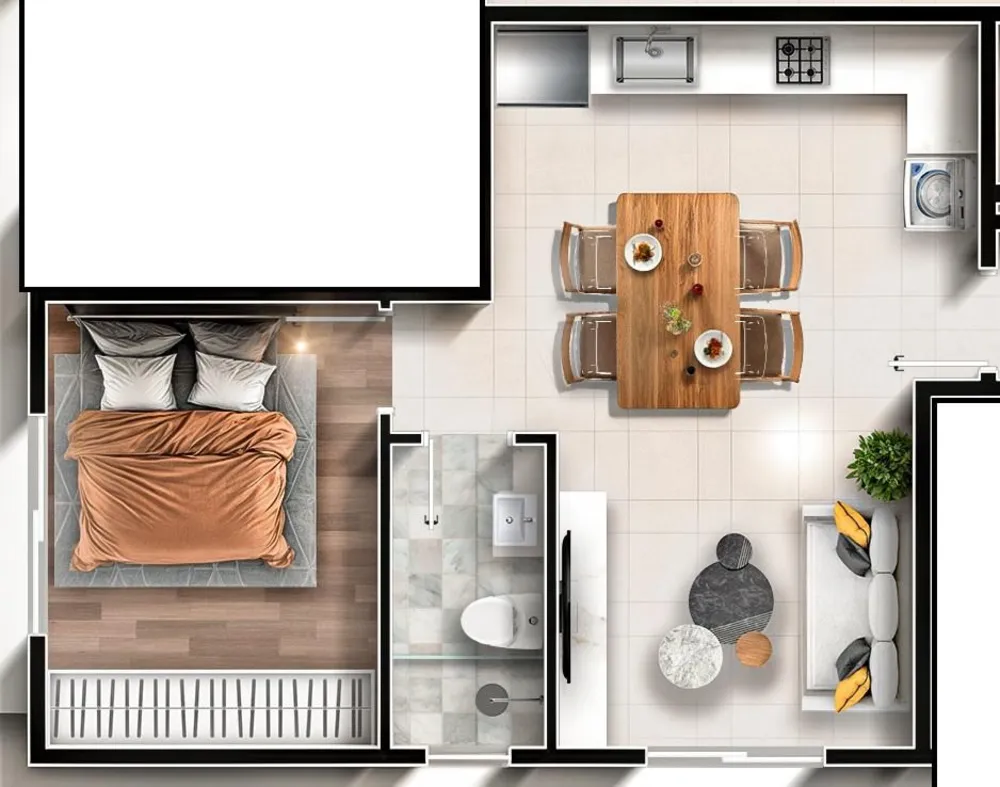 Apartamento, 1 quarto - Foto 6