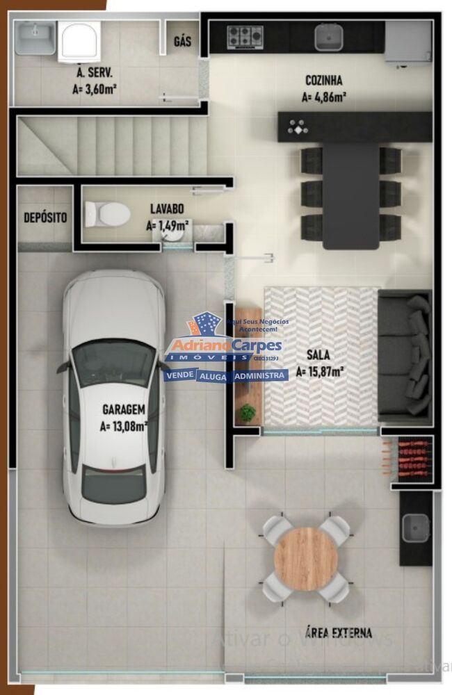 Casa, 2 quartos, 84 m² - Foto 3