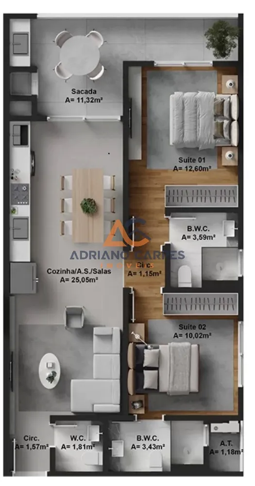 Apartamento, 2 quartos, 80 m² - Foto 8