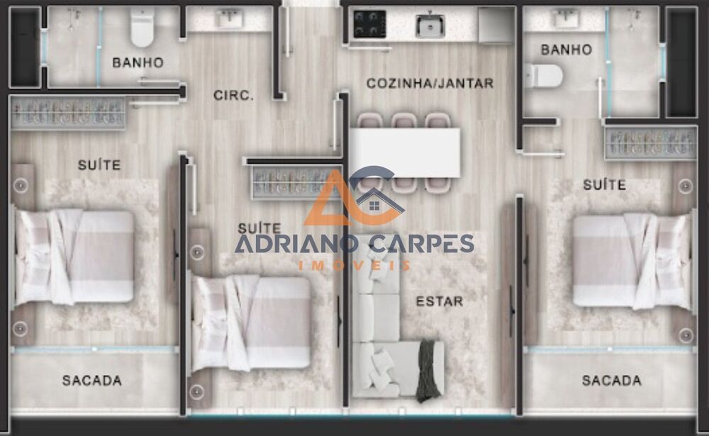 Apartamento, 3 quartos, 75 m² - Foto 6