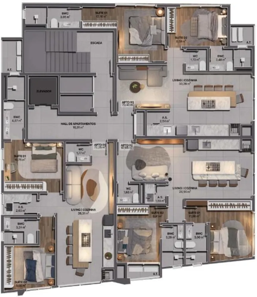 Apartamento, 2 quartos - Foto 3