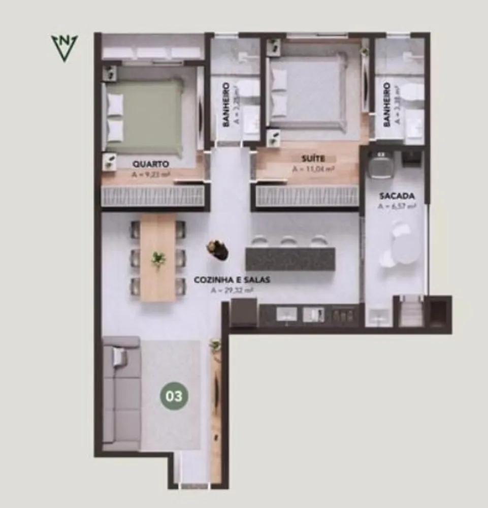 Apartamento, 2 quartos - Foto 7