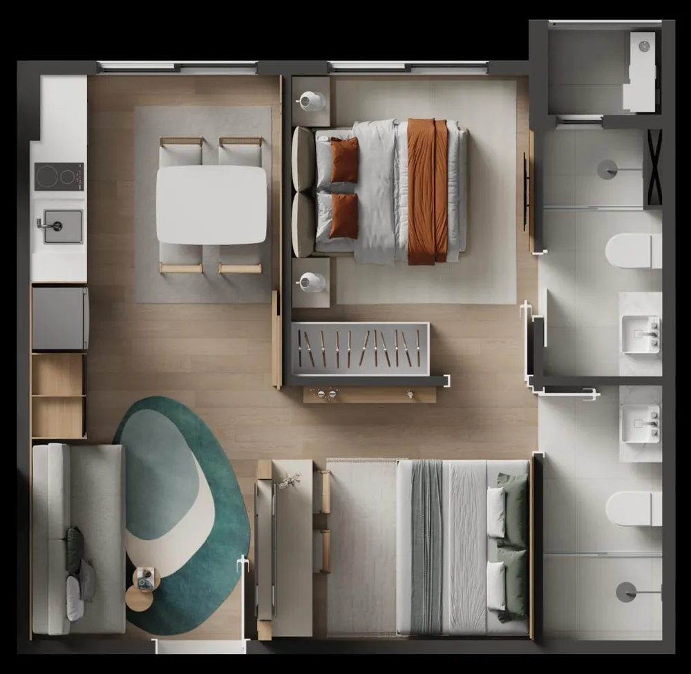 Apartamento, 1 quarto - Foto 12