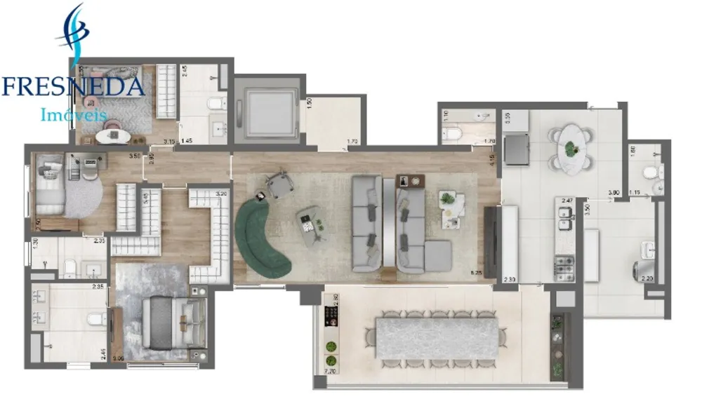 Apartamento, 4 quartos, 157 m² - Foto 2