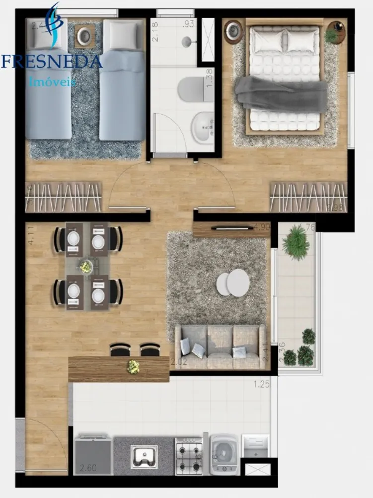 Apartamento, 2 quartos, 47 m² - Foto 2