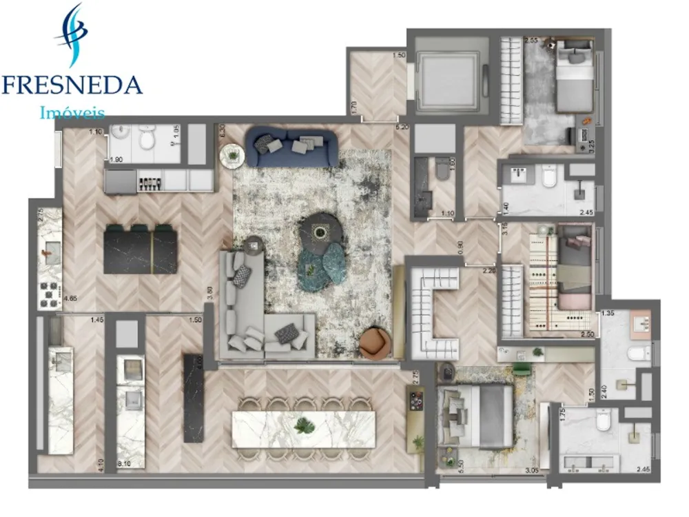 Apartamento, 4 quartos, 158 m² - Foto 2