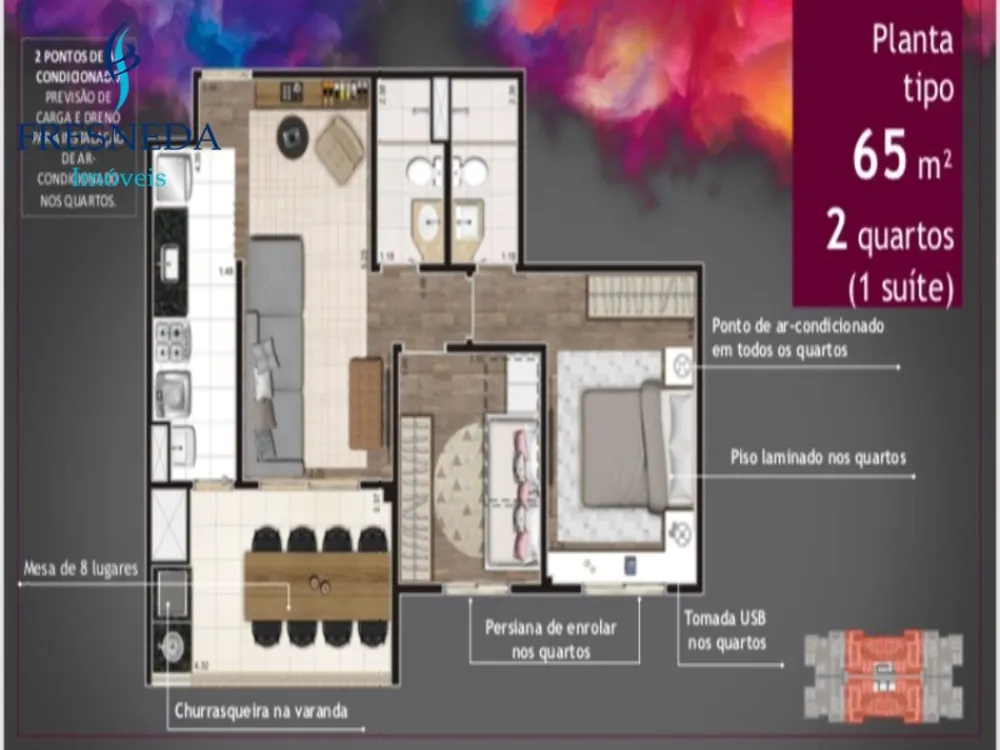 Apartamento, 2 quartos, 65 m² - Foto 3