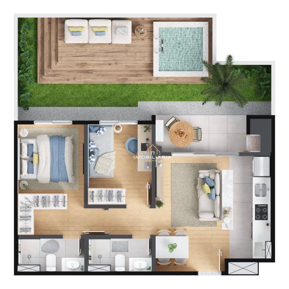 Apartamento, 2 quartos, 52 m² - Foto 1