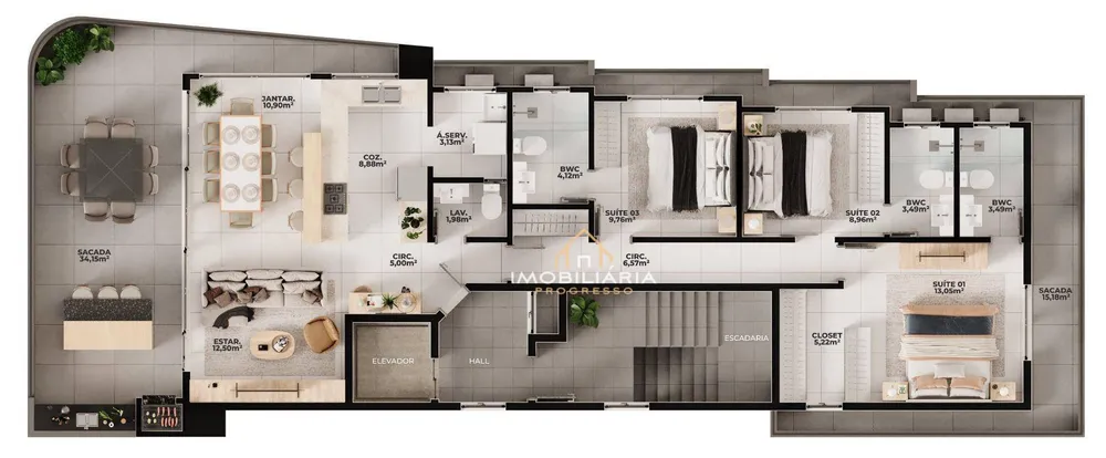 Apartamento, 3 quartos, 177 m² - Foto 8