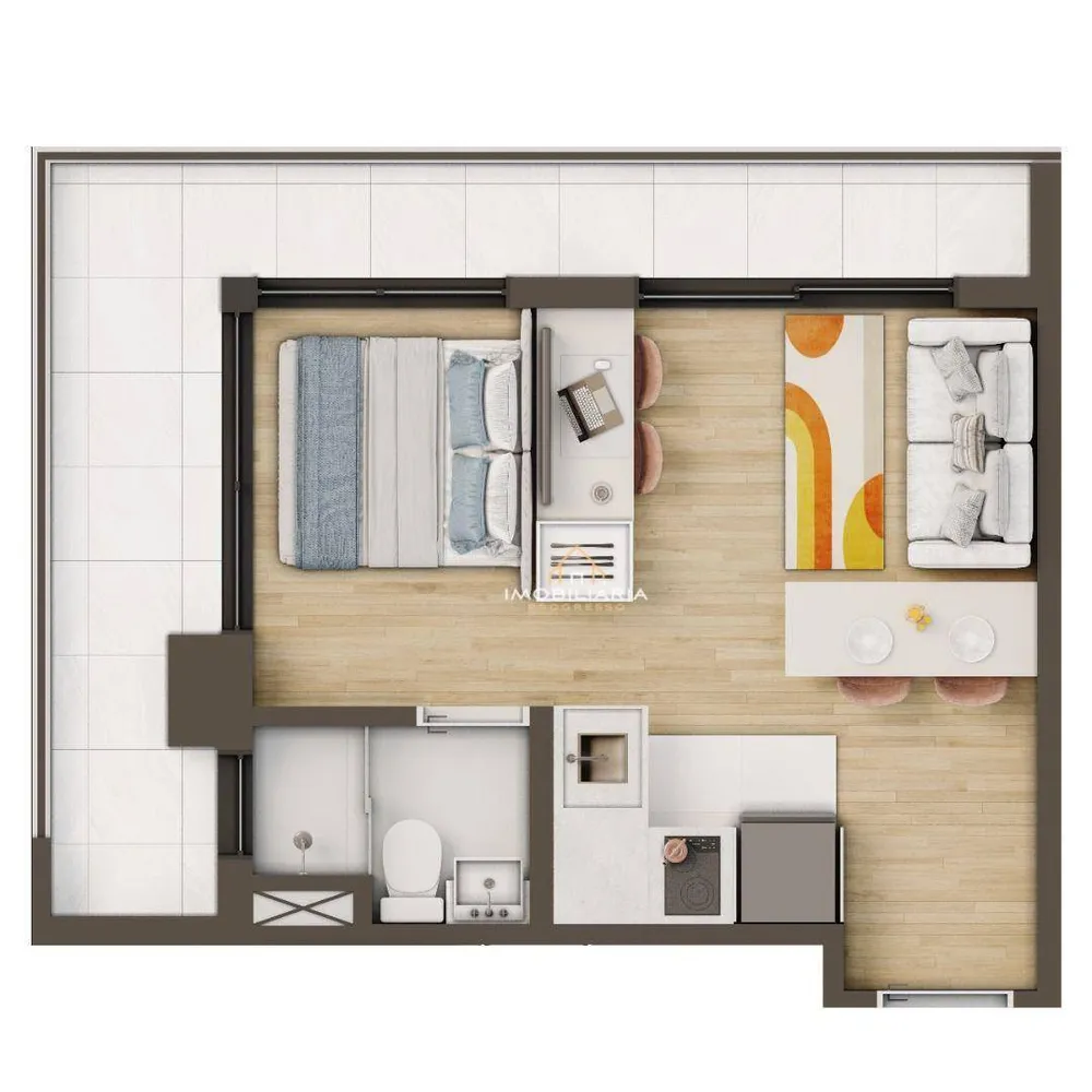 Kitnet-Studio, 32 m² - Foto 3