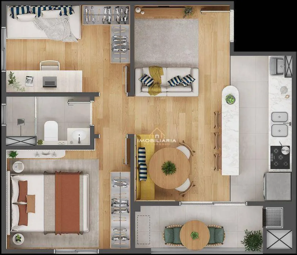 Apartamento, 2 quartos, 48 m² - Foto 3