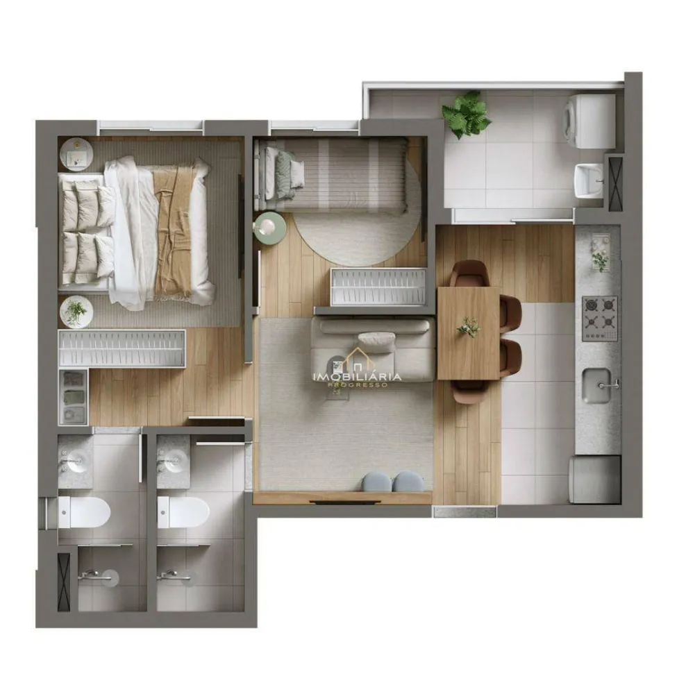 Apartamento, 2 quartos, 47 m² - Foto 2