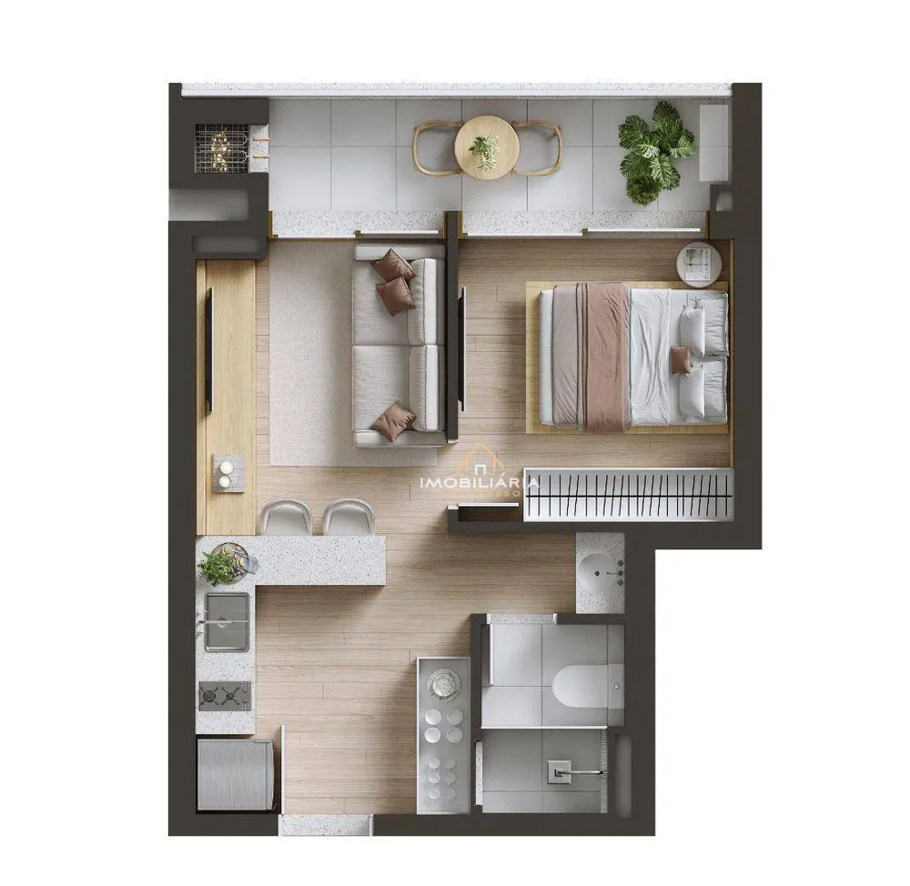 Apartamento, 1 quarto, 32 m² - Foto 1