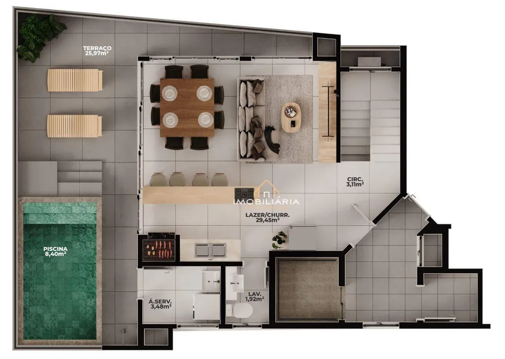 Cobertura, 3 quartos, 177 m² - Foto 6