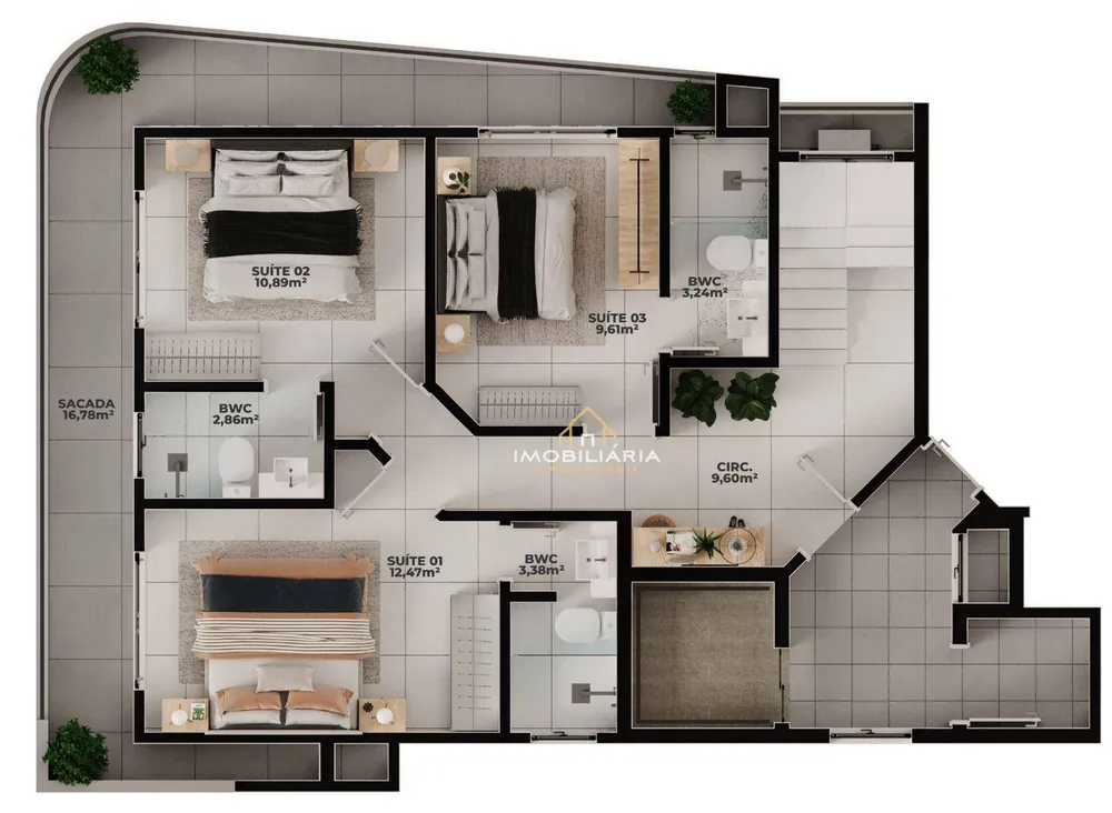 Cobertura, 3 quartos, 177 m² - Foto 7
