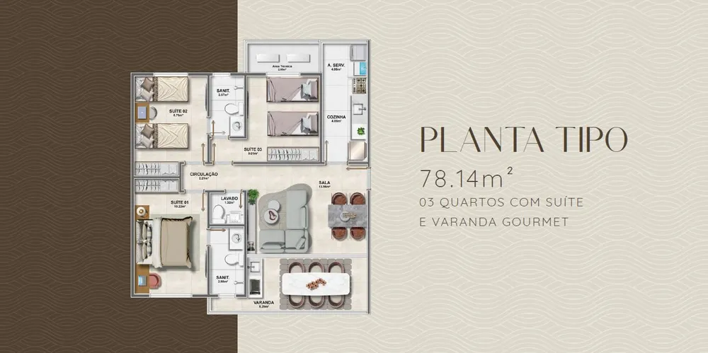 Apartamento, 3 quartos, 78 m² - Foto 12