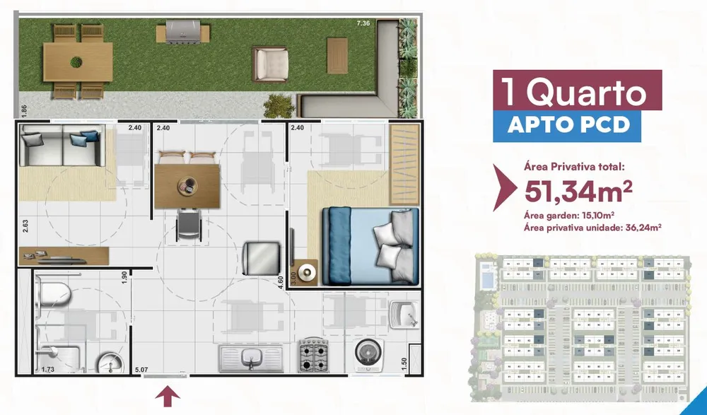 Apartamento, 2 quartos, 36 m² - Foto 12