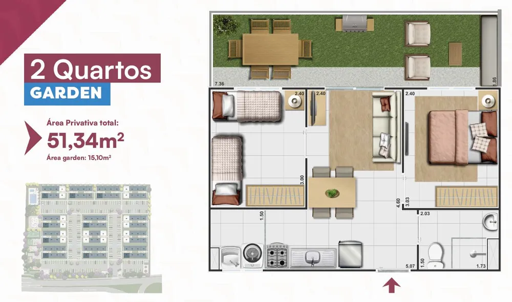 Apartamento, 2 quartos, 36 m² - Foto 13