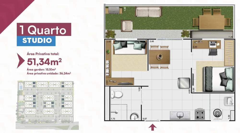 Apartamento, 2 quartos, 36 m² - Foto 11