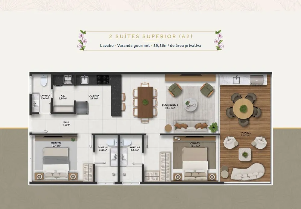 Apartamento, 2 quartos, 89 m² - Foto 7