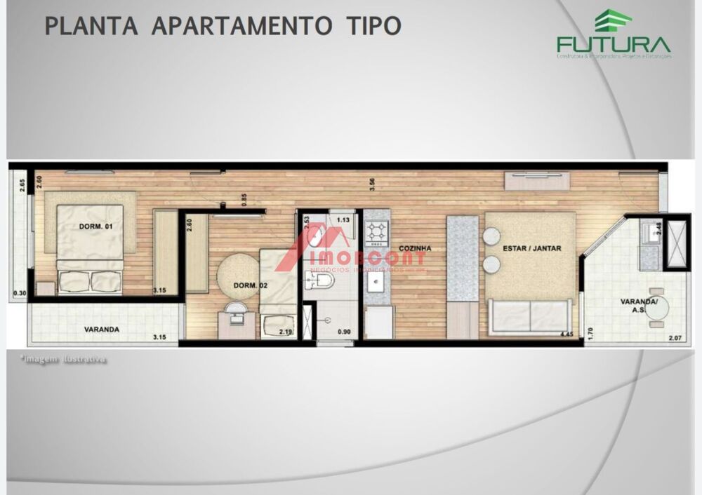 Apartamento, 2 quartos, 53 m² - Foto 4