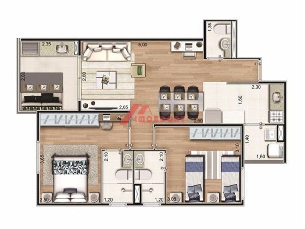 Apartamento, 2 quartos, 67 m² - Foto 4