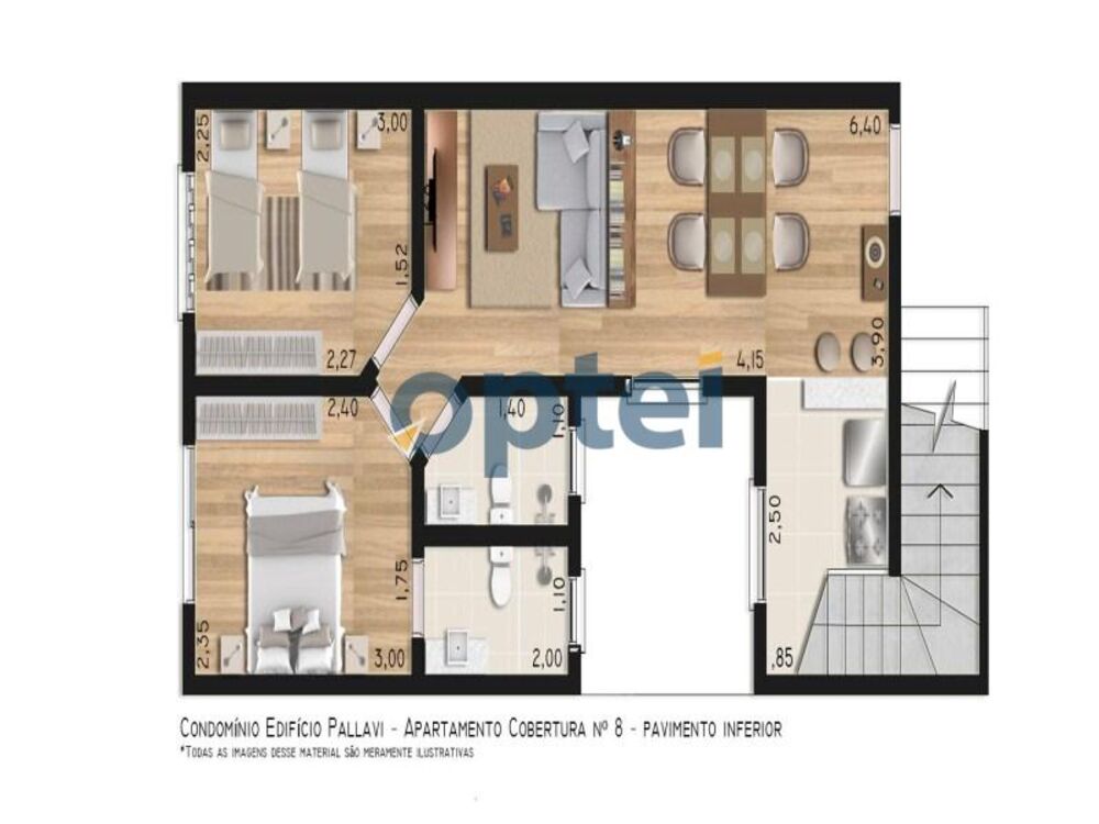 Cobertura, 2 quartos, 92 m² - Foto 3