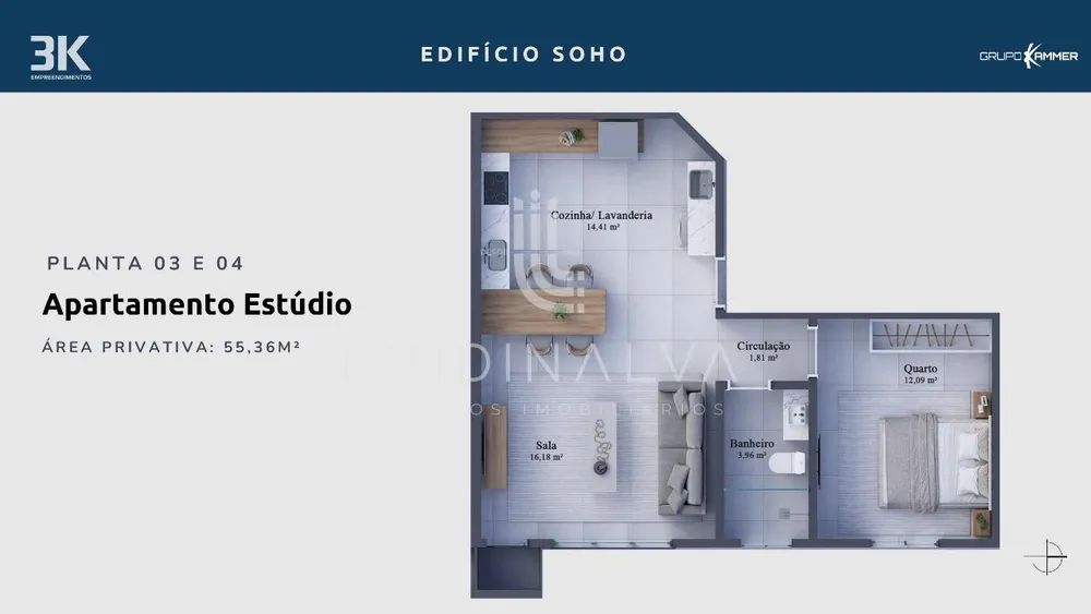 Apartamento, 1 quarto, 55 m² - Foto 5