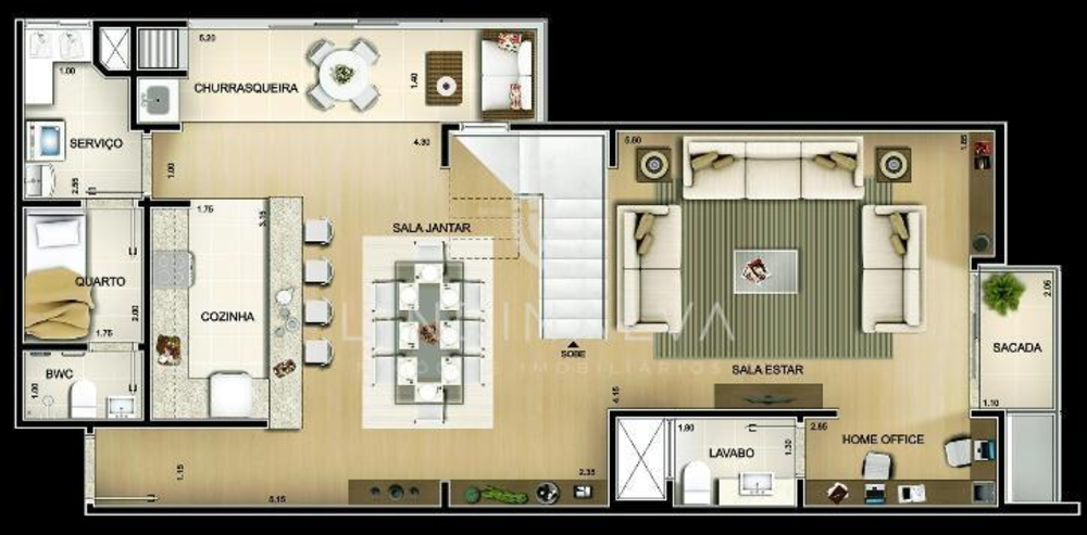 Apartamento à venda com 2 quartos, 203m² - Foto 8