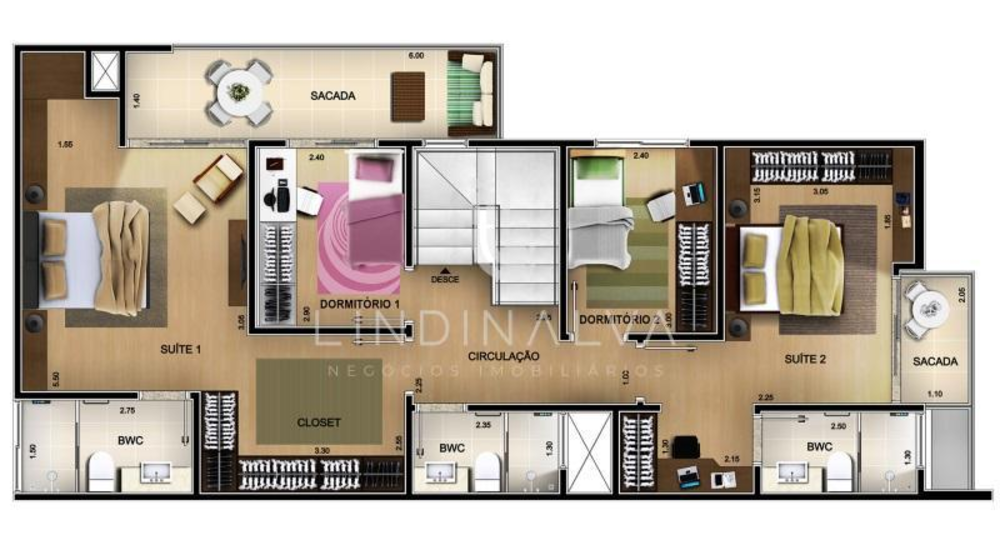 Apartamento à venda com 2 quartos, 203m² - Foto 9