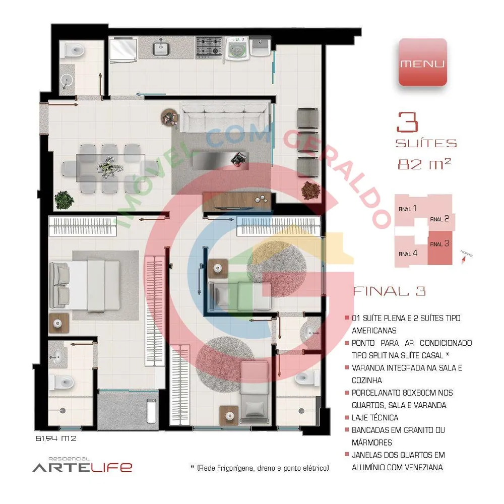 Apartamento, 3 quartos, 80 m² - Foto 16