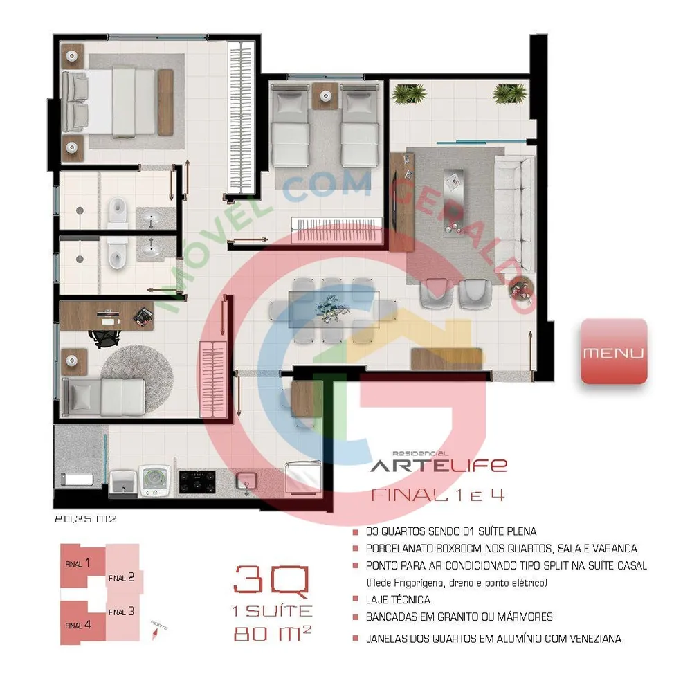 Apartamento, 3 quartos, 80 m² - Foto 15