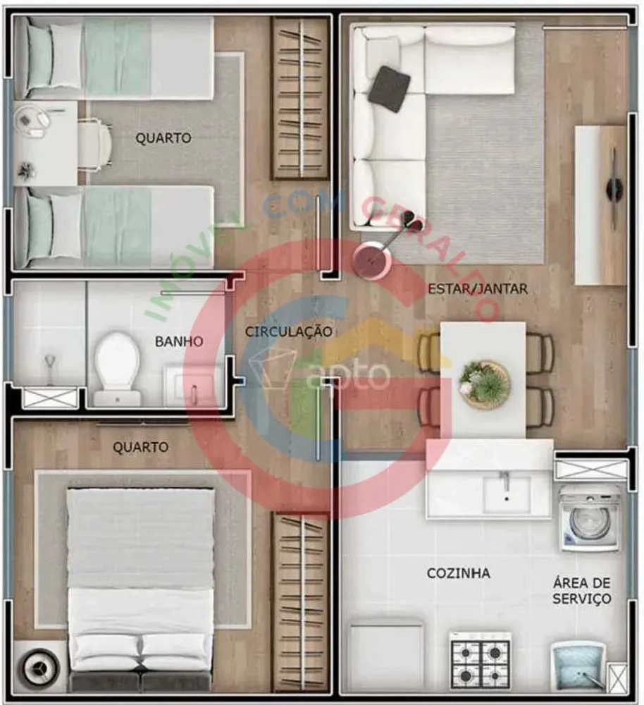 Apartamento, 2 quartos, 39 m² - Foto 16