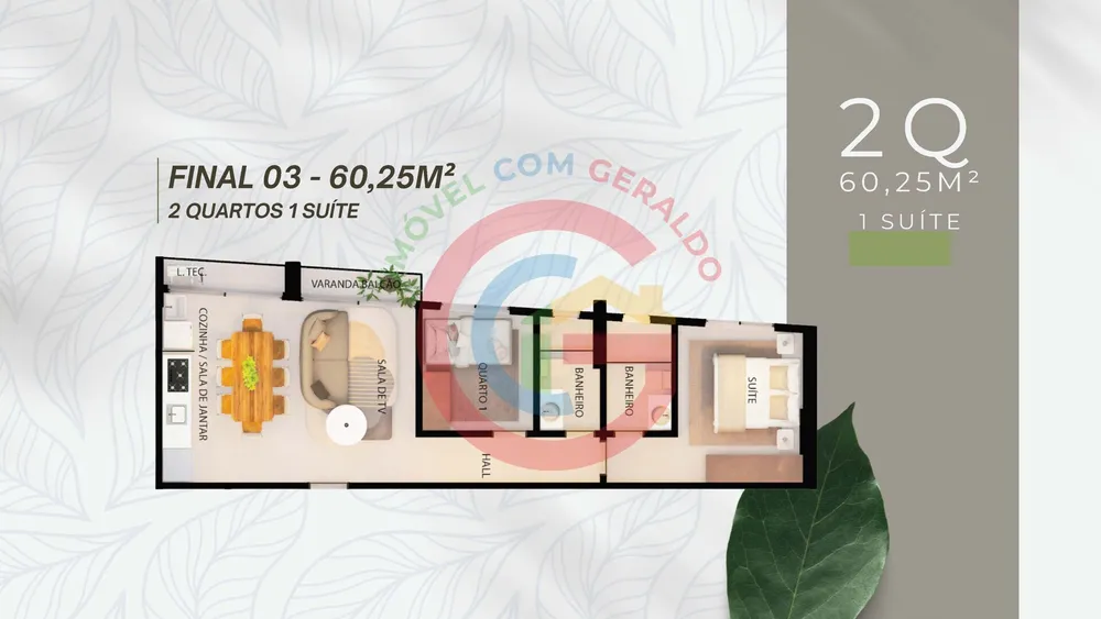 Apartamento, 2 quartos, 60 m² - Foto 7