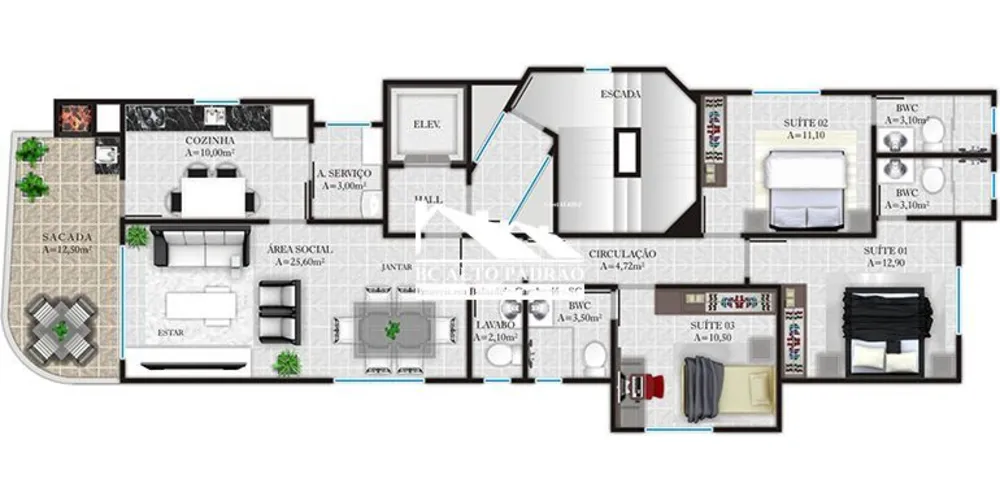 Apartamento, 3 quartos, 115 m² - Foto 3