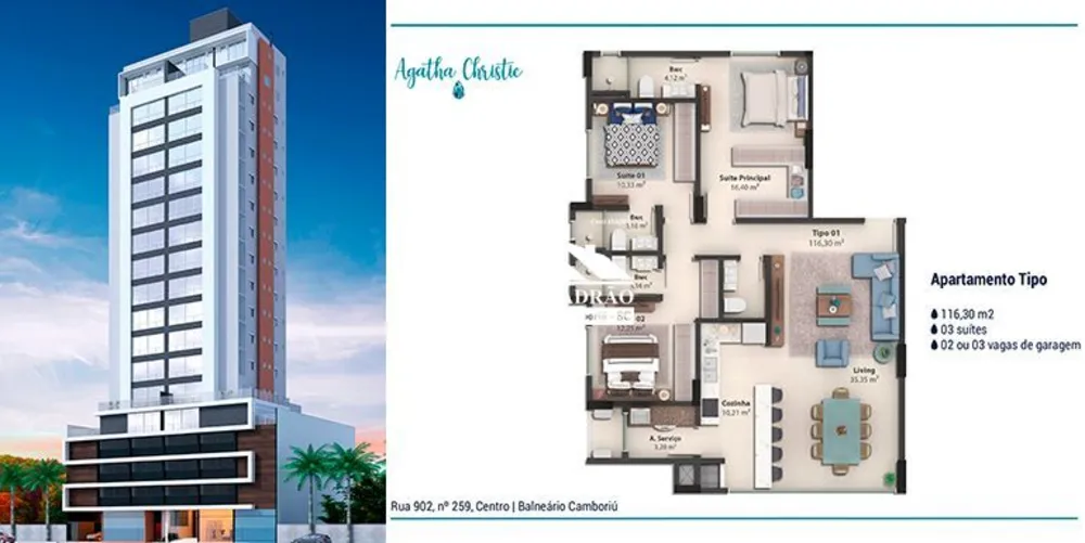 Apartamento, 3 quartos, 116 m² - Foto 2