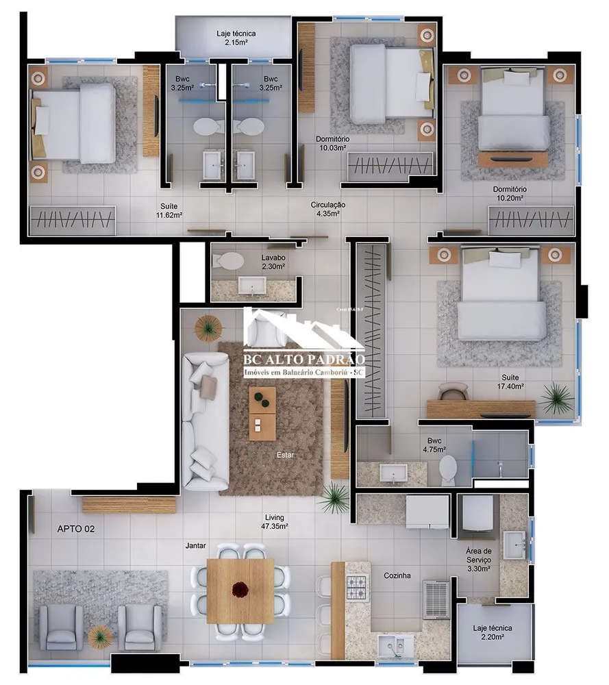 Apartamento, 4 quartos, 137 m² - Foto 2