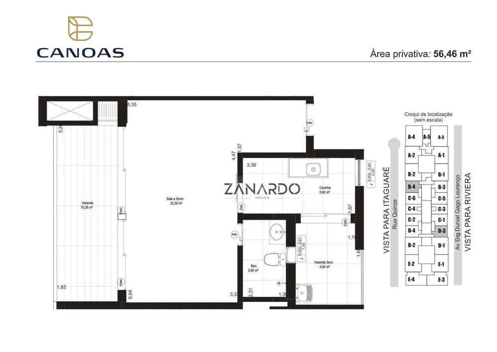 Kitnet-Studio, 56 m² - Foto 1