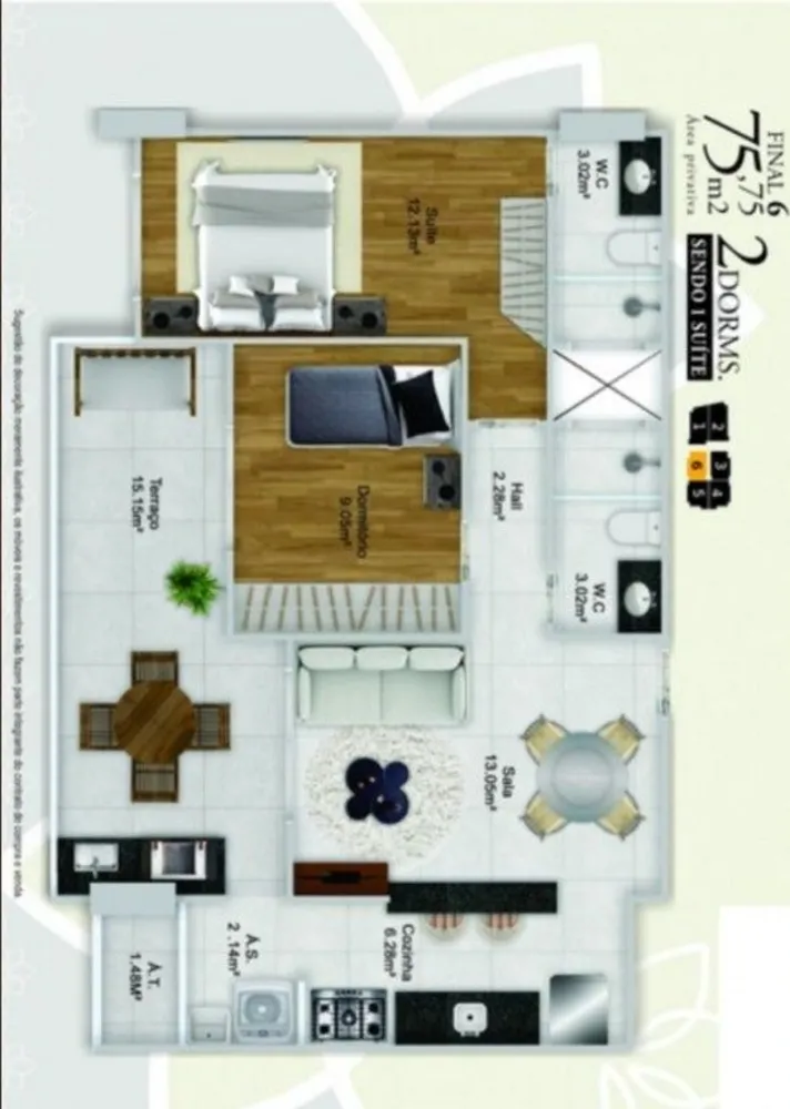 Apartamento, 2 quartos, 76 m² - Foto 1