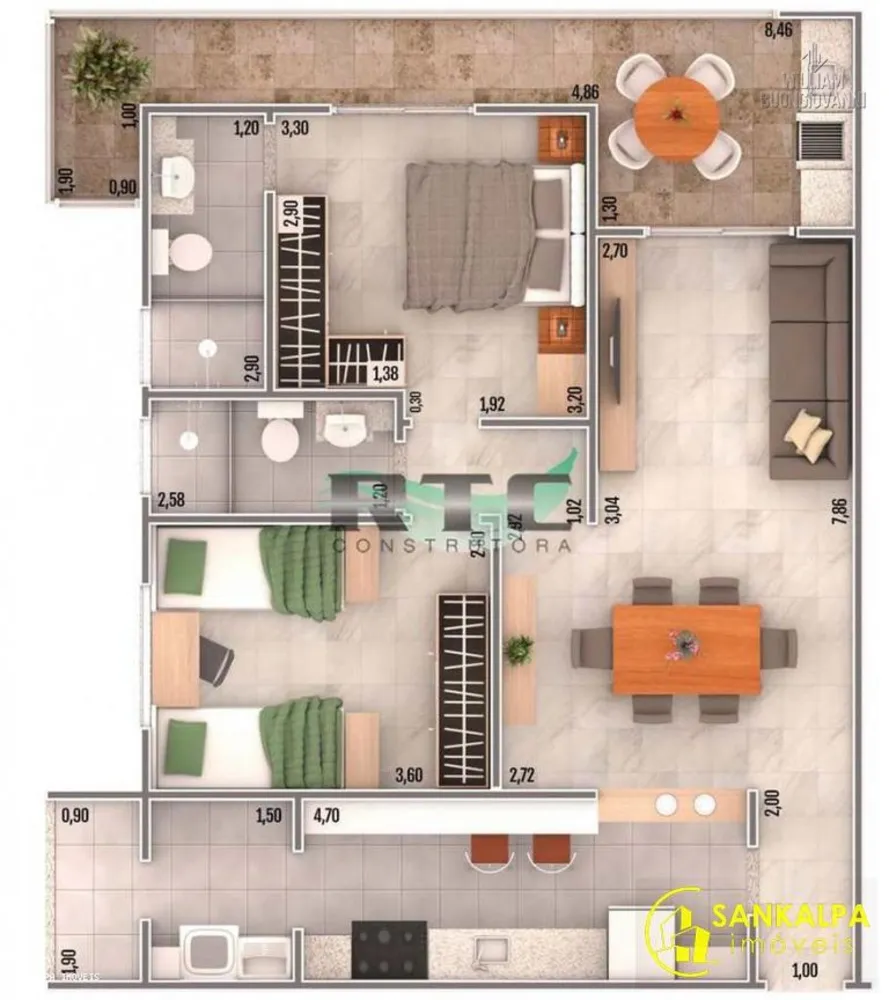 Apartamento, 2 quartos, 83 m² - Foto 4